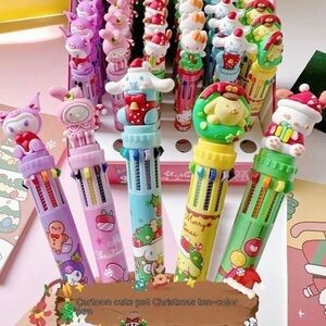 Sanrio Ballpoint Pen Christmas 10-color Cartoon Pen 0.5mm NEW!